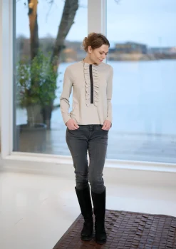 Damen Henriette Steffensen Copenhagen BLUSE M/ RÜSCHEN | 96090