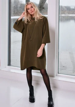 Damen Henriette Steffensen Copenhagen KLEID MIT HOHEM HALS | 3243