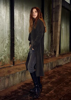 Damen Henriette Steffensen Copenhagen LANGE CARDIGAN M/ WASSERFALL | 7131