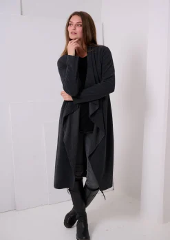 Damen Henriette Steffensen Copenhagen LANGE CARDIGAN M/ WASSERFALL | 7131