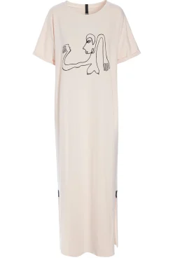 Damen Henriette Steffensen Copenhagen LANGES KLEID M/DRUCKEN | 98038