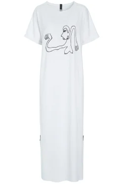 Damen Henriette Steffensen Copenhagen LANGES KLEID M/DRUCKEN | 98038