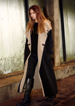 Damen Henriette Steffensen Copenhagen TRENCHCOAT AUS DOPPELLAGIGEM FLEECE | 7145