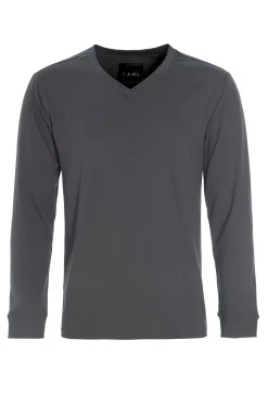 Herren Henriette Steffensen Copenhagen T-SHIRT V-AUSSCHNITT LANGARM | 1021C