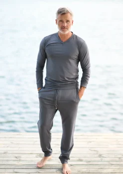 Herren Henriette Steffensen Copenhagen T-SHIRT V-AUSSCHNITT LANGARM | 1021C