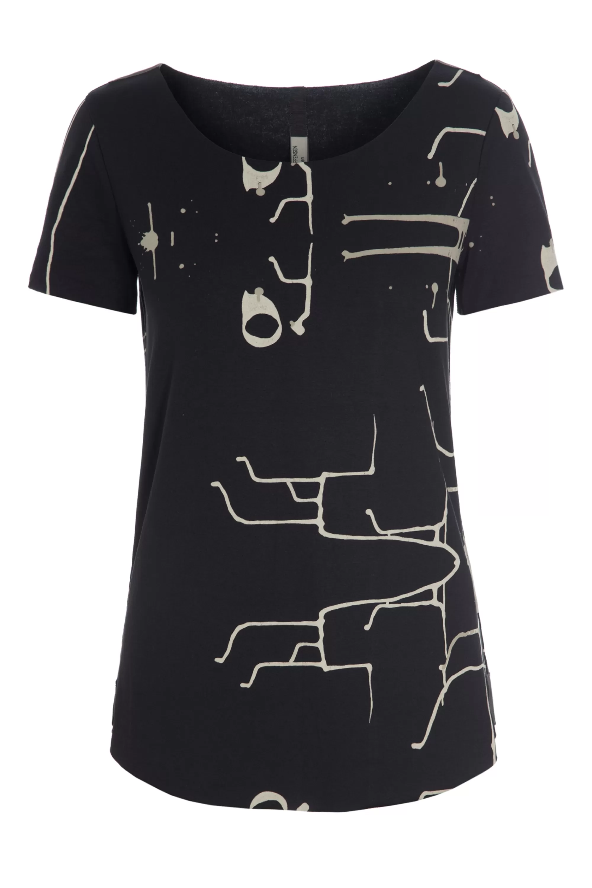Henriette Steffensen Copenhagen BLUSE | 96045 ART PRINT BLACK Best