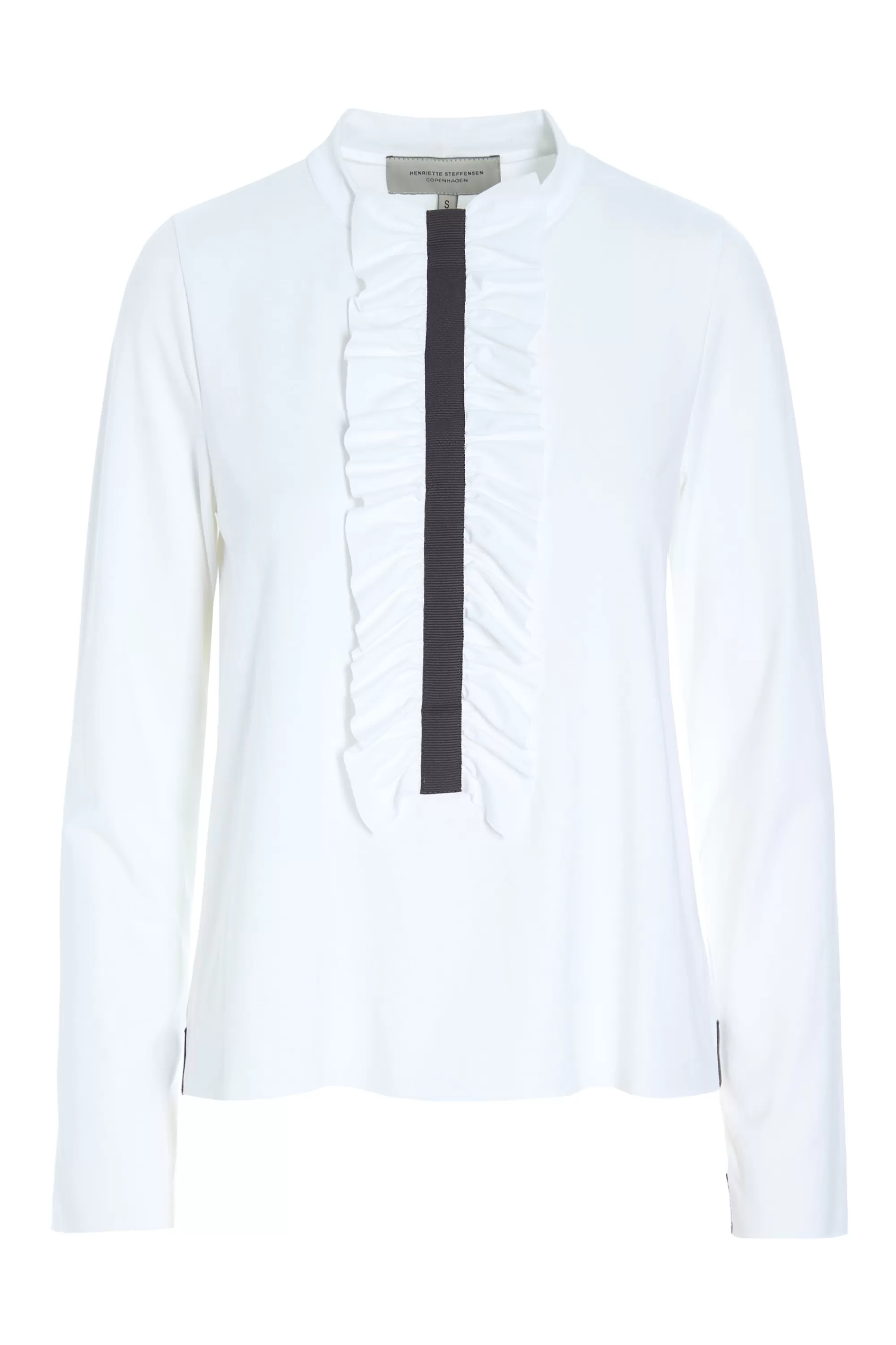 Henriette Steffensen Copenhagen BLUSE M/ RÜSCHEN | 96090 WHITE Clearance