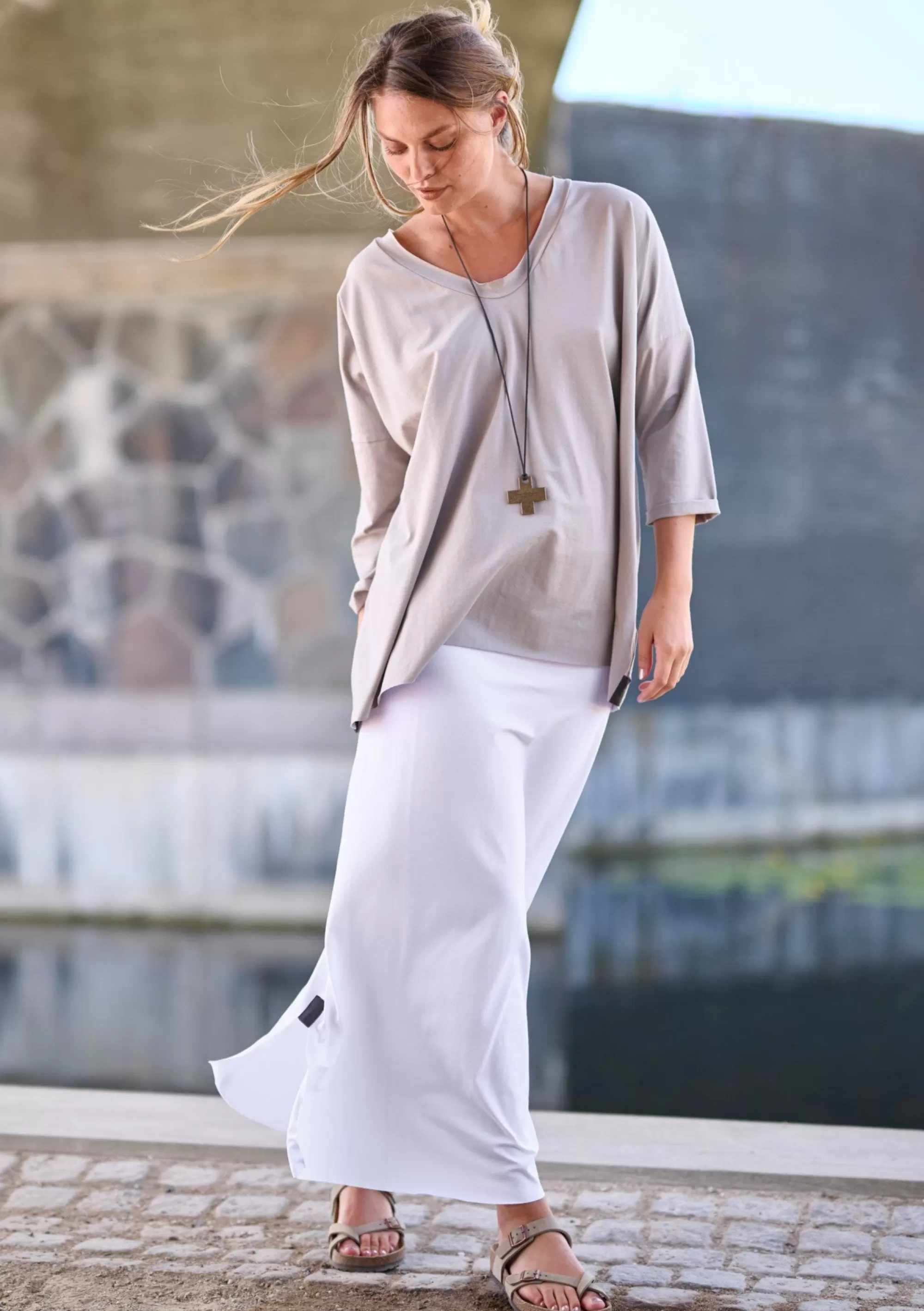 Henriette Steffensen Copenhagen BLUSE M/HALSKETTE | 96083 SAND Cheap