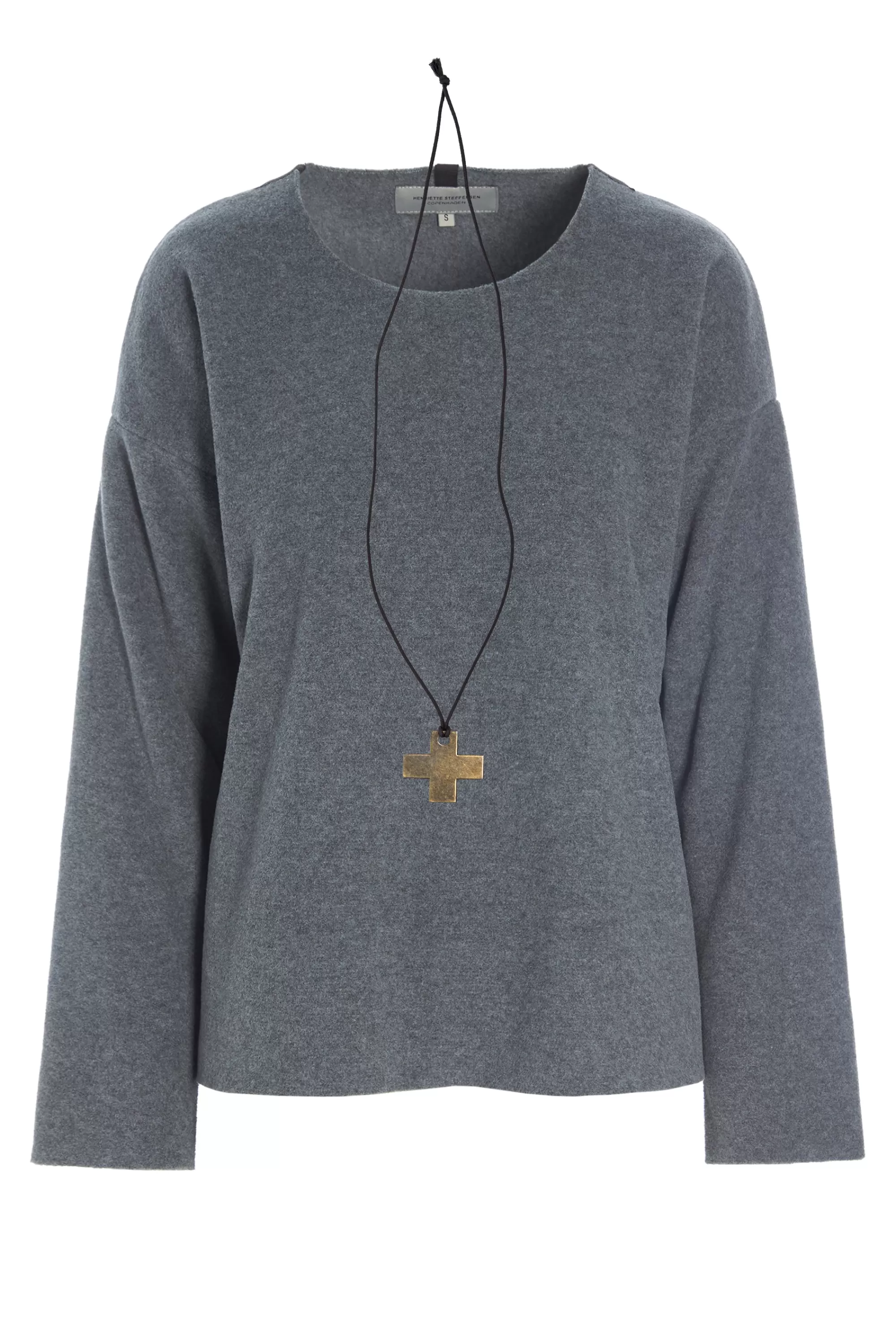Henriette Steffensen Copenhagen BLUSE MIT RUNDEM HALS | 1355 GREY Flash Sale