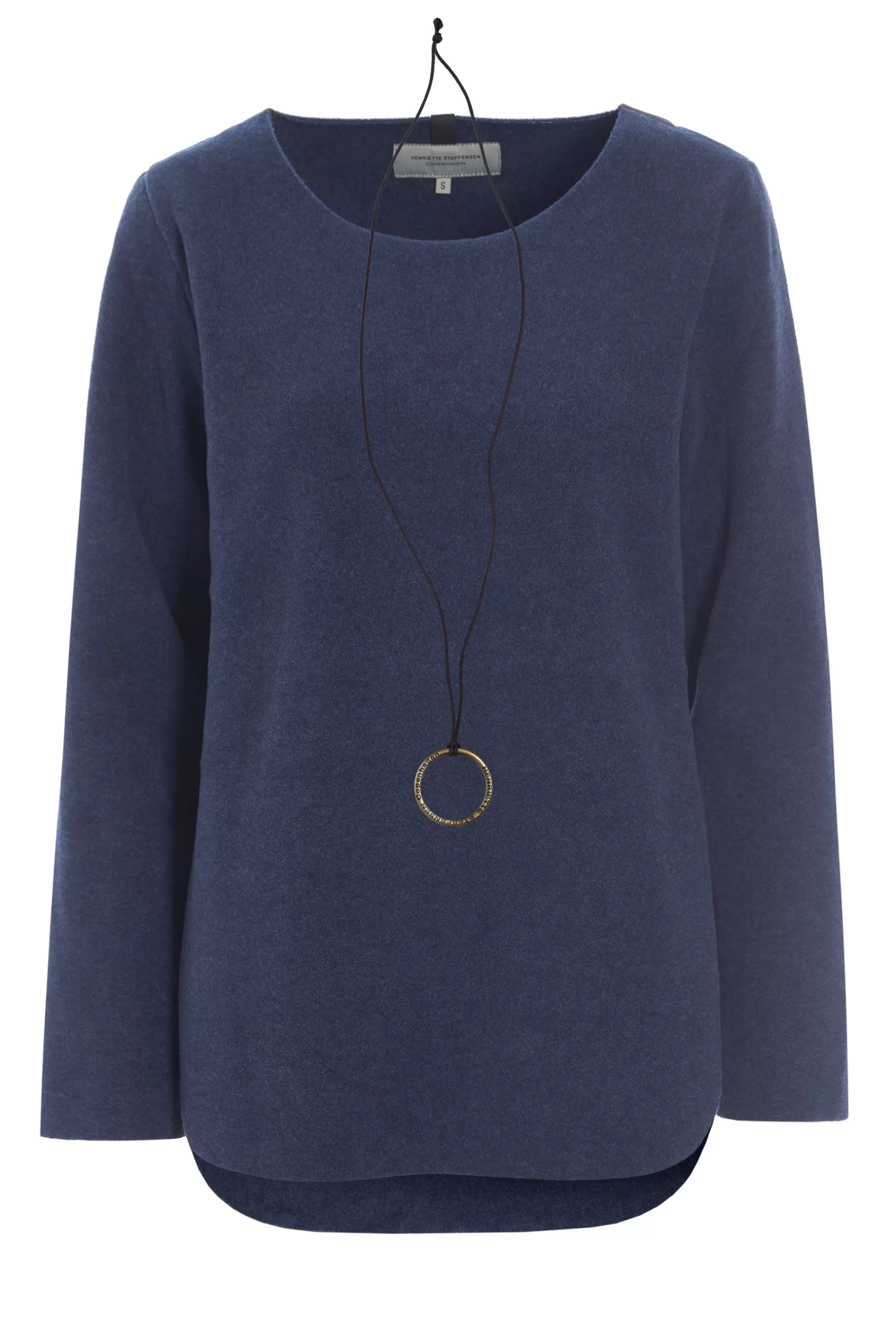 Henriette Steffensen Copenhagen BLUSE MIT SIGANTUR HALSSCHMUCK | 1332 DENIM Flash Sale
