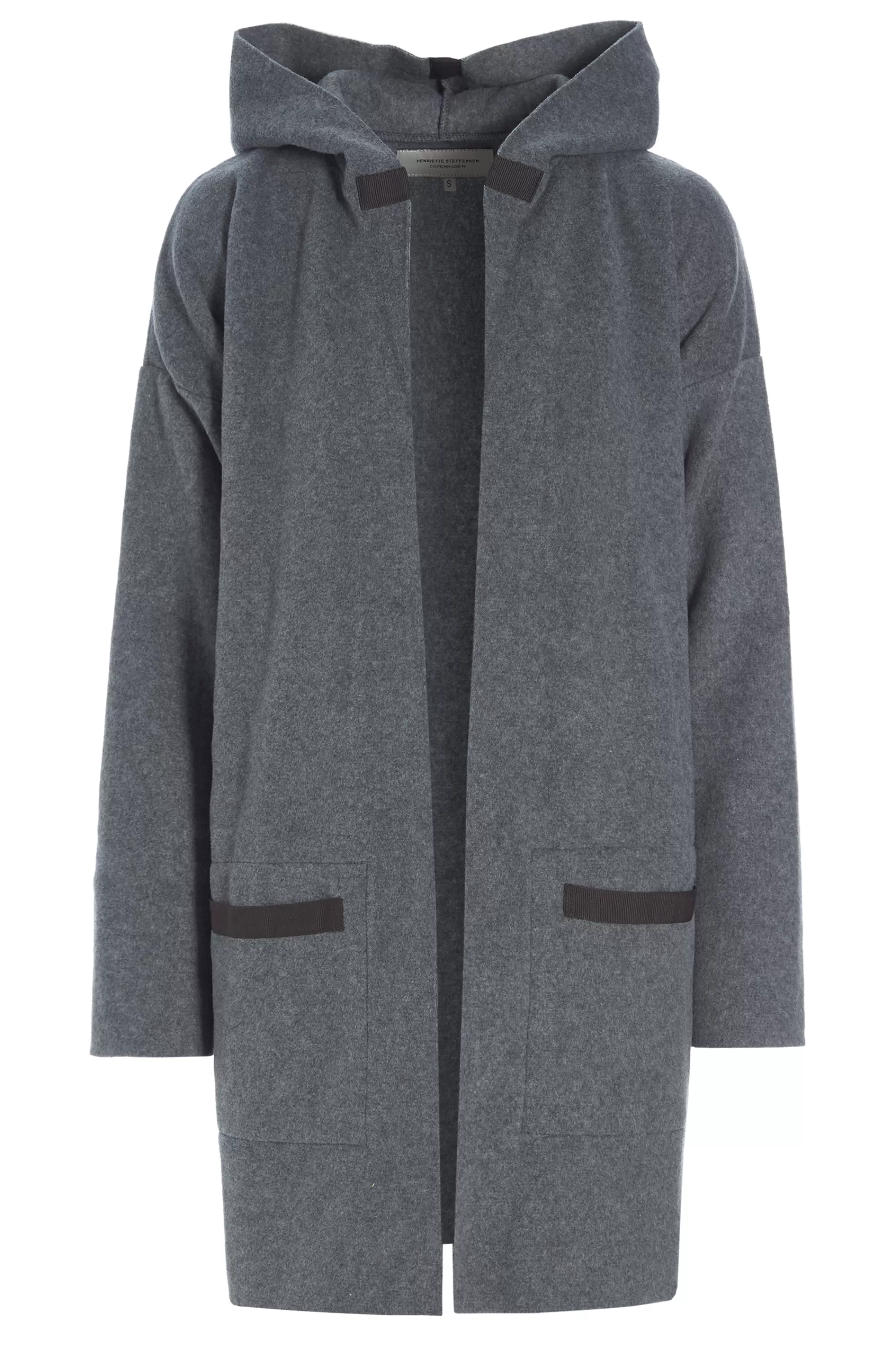 Henriette Steffensen Copenhagen CARDIGAN MIT KAPUZE | 7118 GREY Cheap