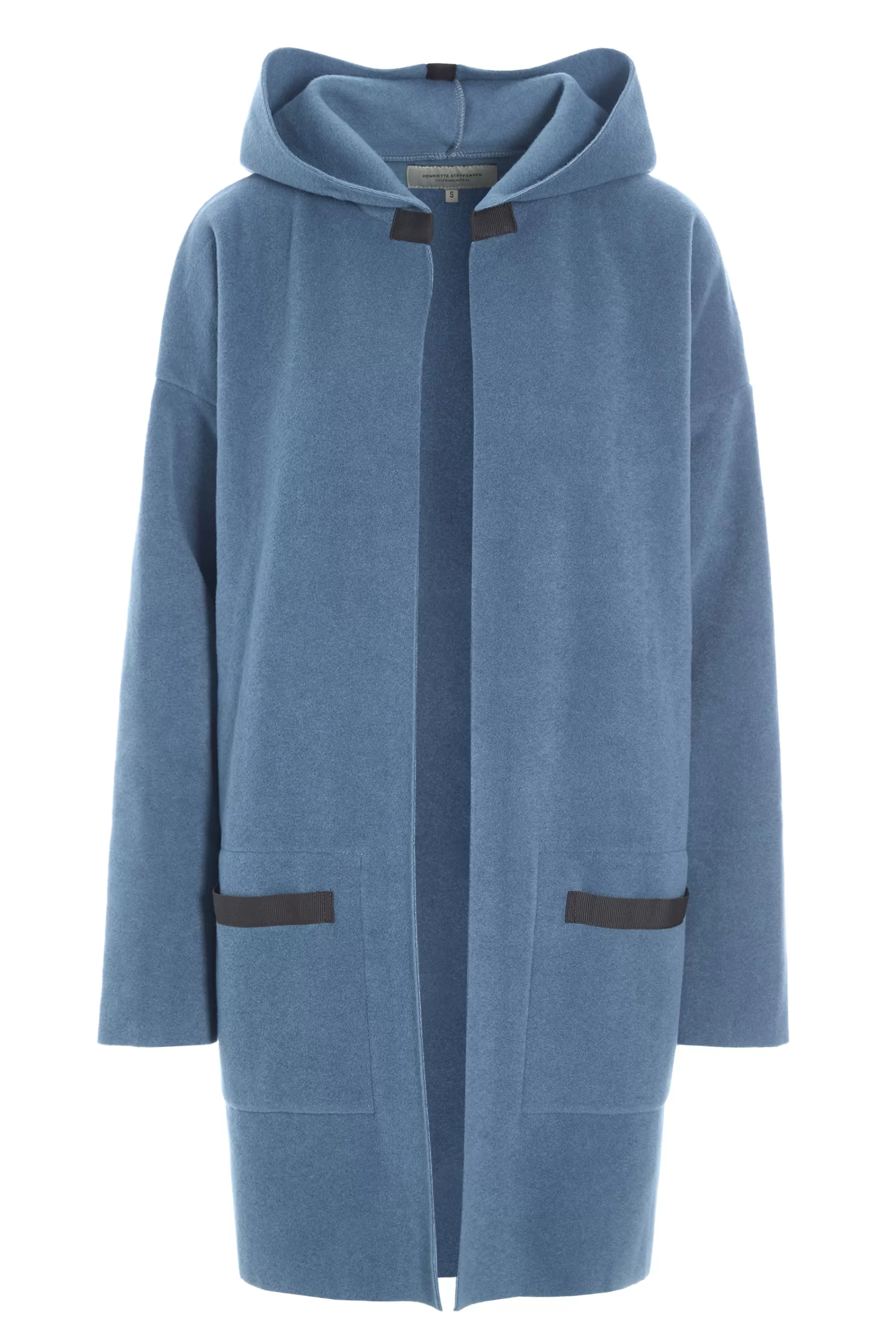 Henriette Steffensen Copenhagen CARDIGAN MIT KAPUZE | 7118 DUSTY BLUE Shop