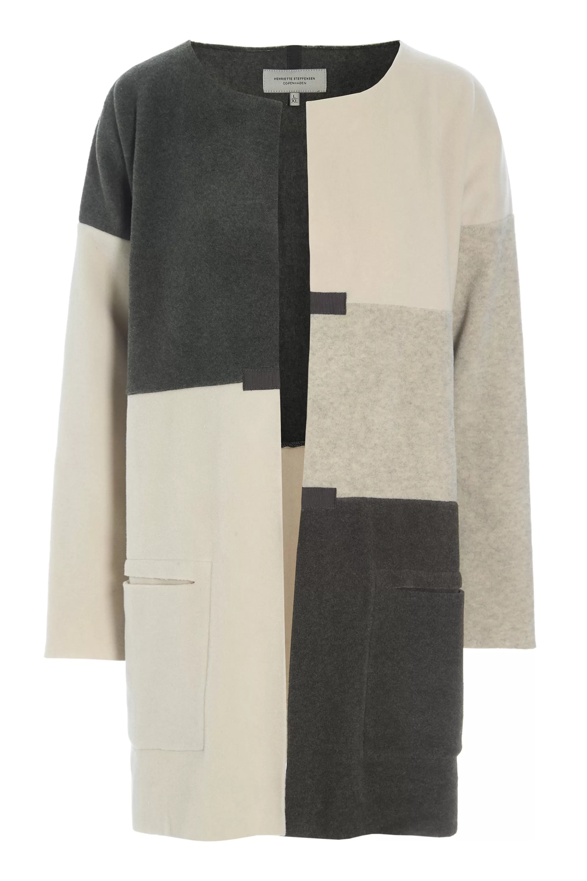 Henriette Steffensen Copenhagen CARDIGAN PATCH | 7161 KIT/SAND/FORREST Best Sale