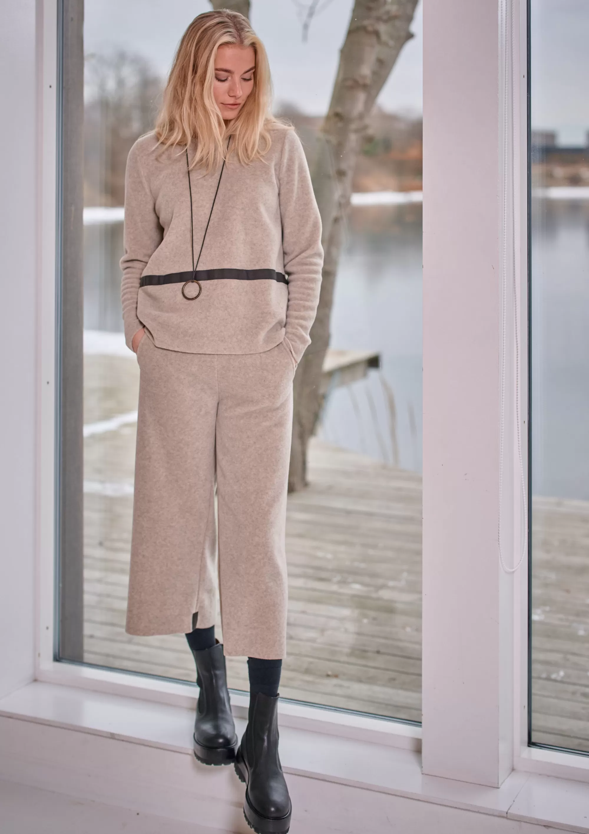 Henriette Steffensen Copenhagen FLARE HOSEN 3/4 LÄNGE | 2115 SAND Shop