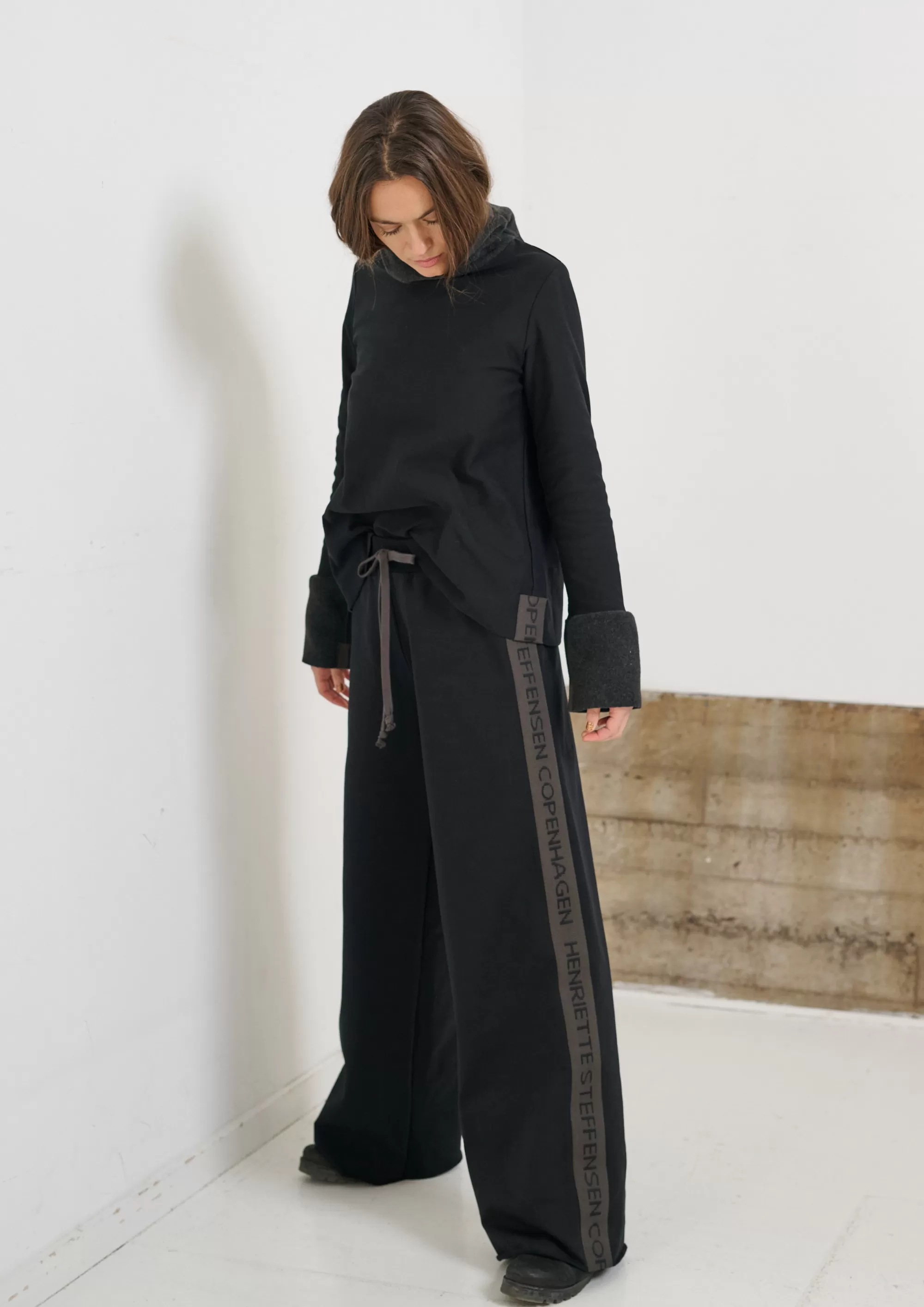 Henriette Steffensen Copenhagen FLARE SWEATHOSE | 72009 BLACK Flash Sale