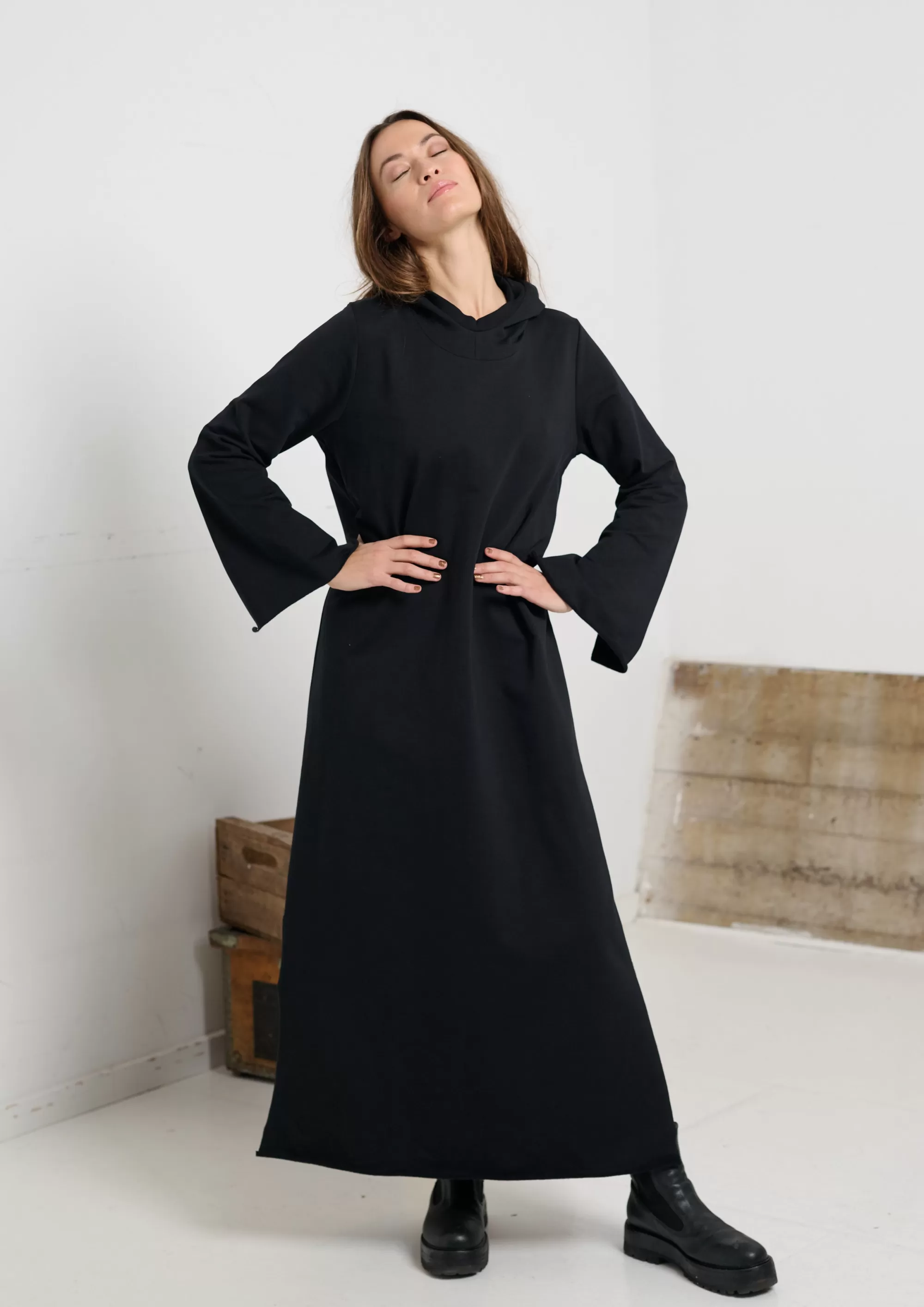 Henriette Steffensen Copenhagen KAFTAN KLEID | 73005 BLACK Sale