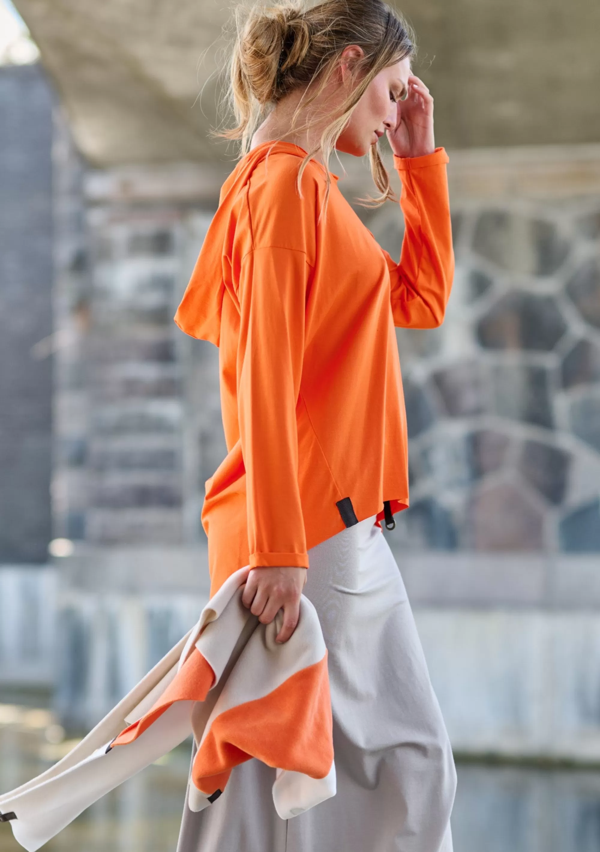 Henriette Steffensen Copenhagen KAPUZENBLUSE | 96067 ORANGE Flash Sale