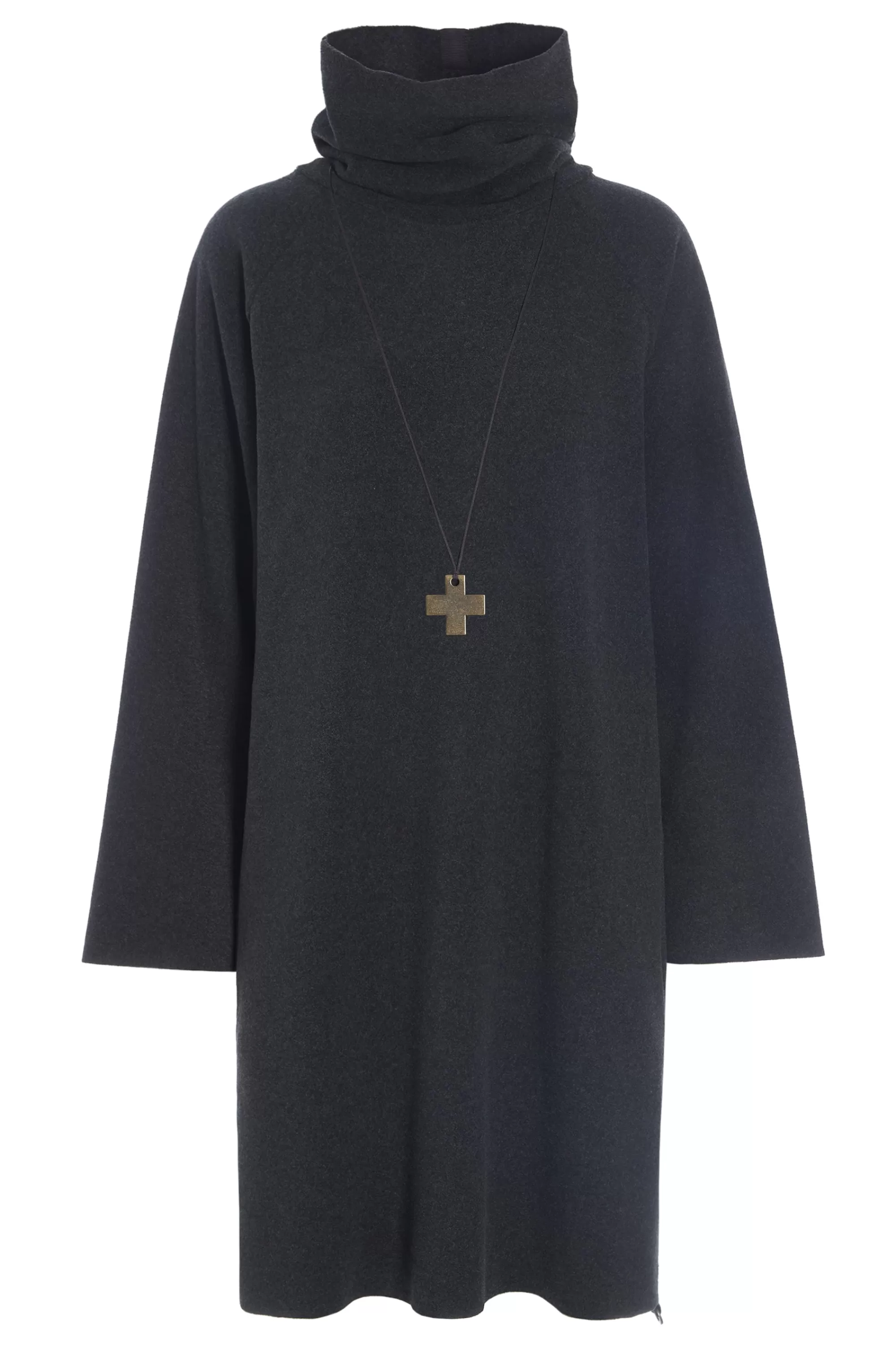 Henriette Steffensen Copenhagen KLEID MIT HOHEM HALS | 3246 SOFT BLACK Outlet