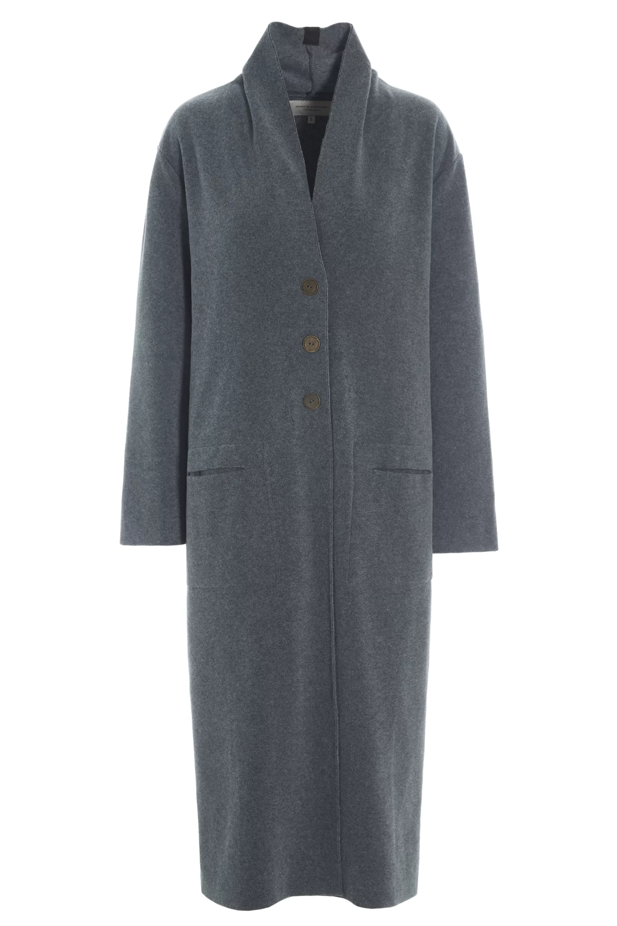 Henriette Steffensen Copenhagen LANGER CARDIGAN | 7162 GREY Discount