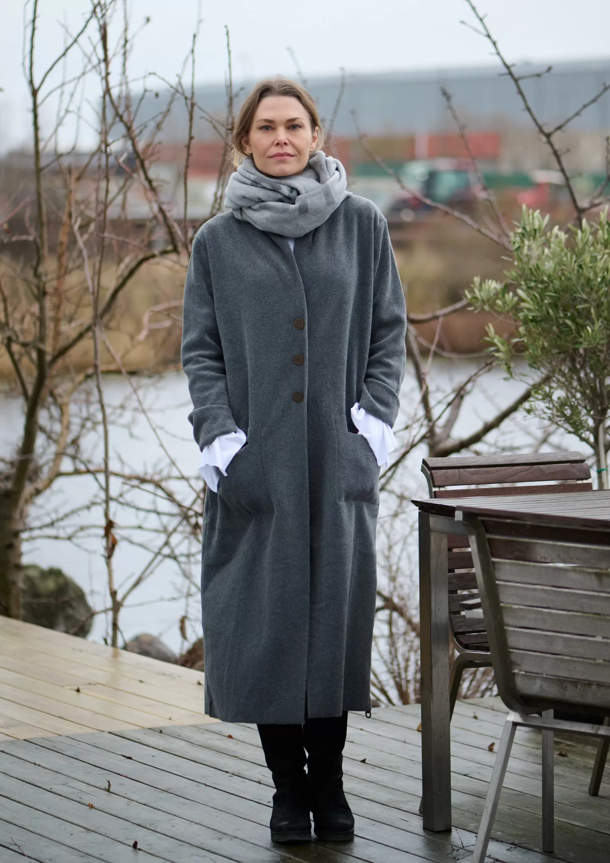 Henriette Steffensen Copenhagen LANGER CARDIGAN | 7162 GREY Discount