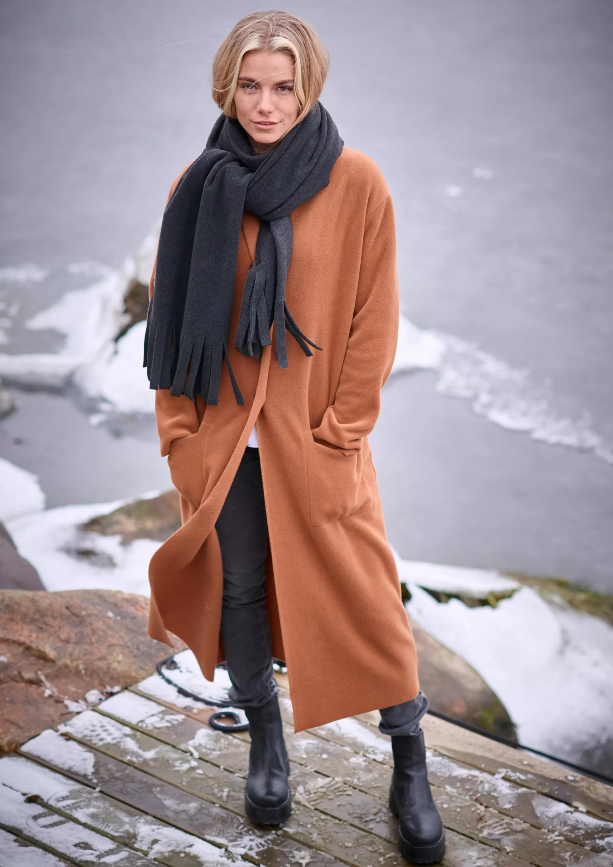Henriette Steffensen Copenhagen LANGER CARDIGAN | 7162 RUST Best Sale