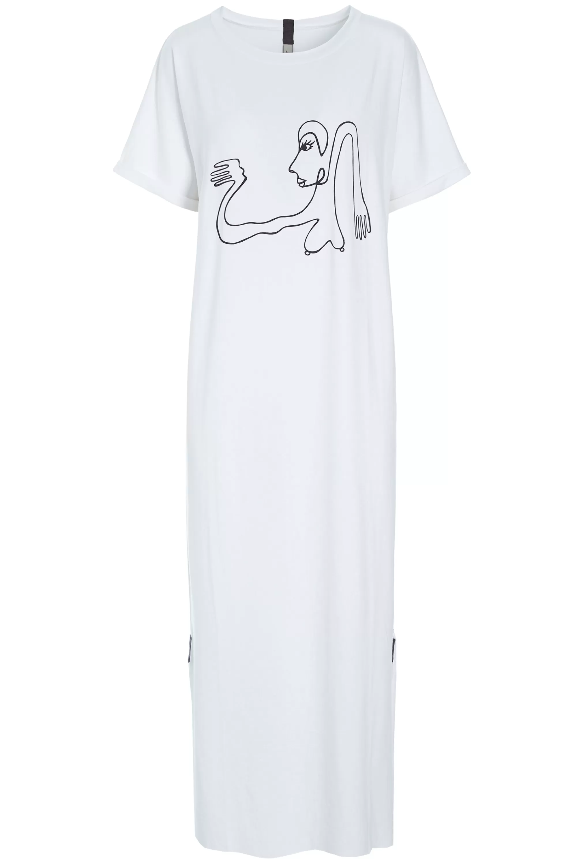 Henriette Steffensen Copenhagen LANGES KLEID M/DRUCKEN | 98038 WHITE Best Sale