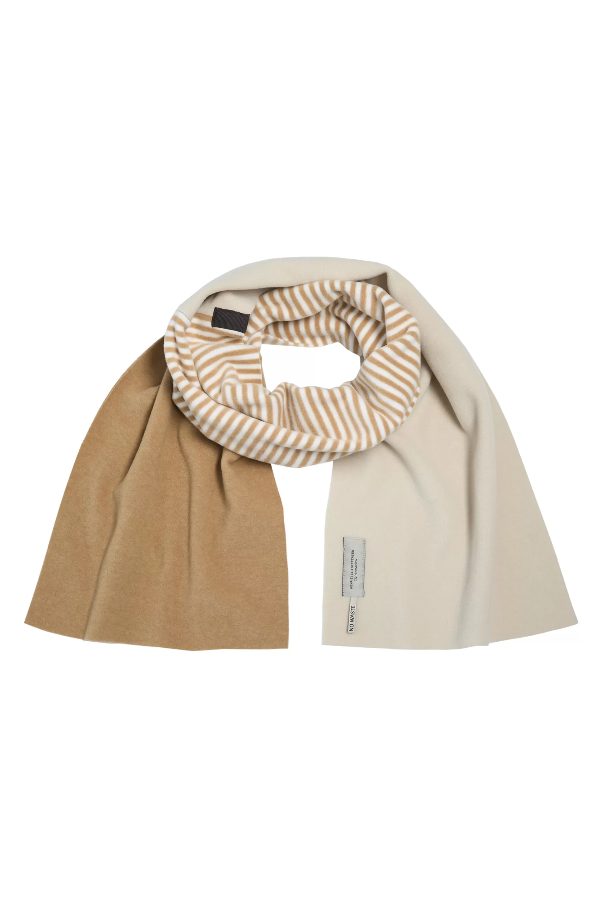 Henriette Steffensen Copenhagen NO WASTE SCHAL | 4063NW CAMEL/STRIPES C&OW/KIT Cheap