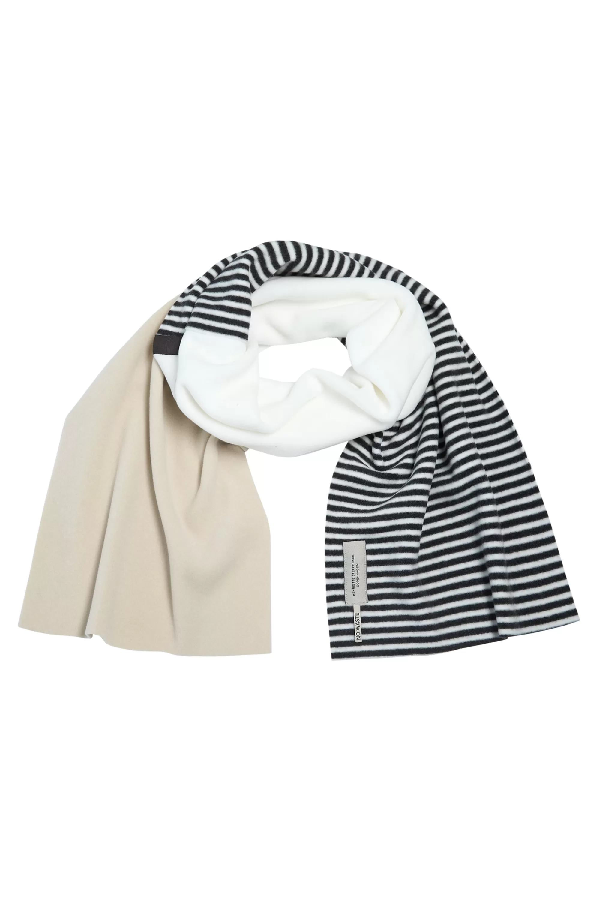 Henriette Steffensen Copenhagen NO WASTE SCHAL | 4063NW KIT/OW/STRIPES B&W Hot
