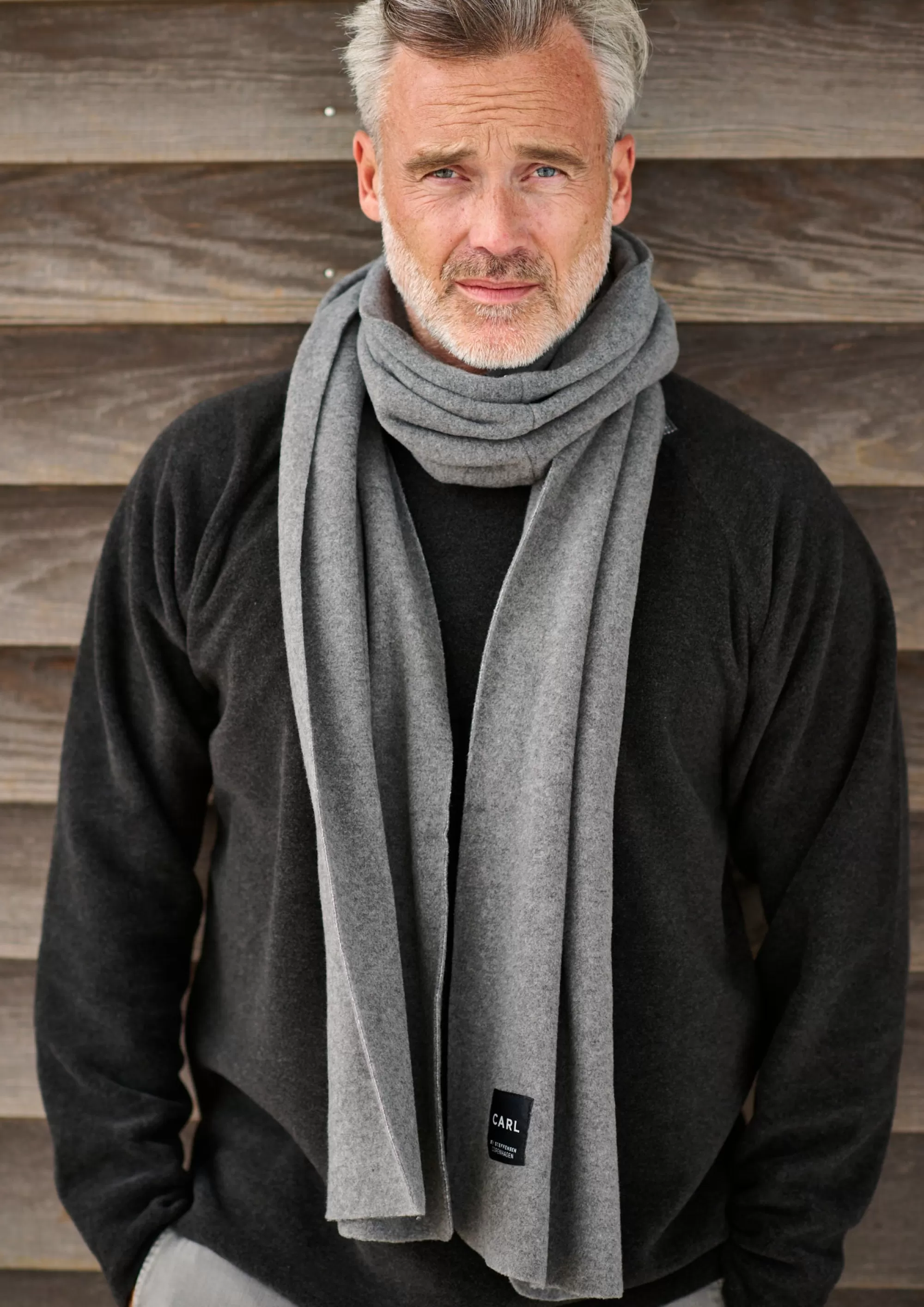 Henriette Steffensen Copenhagen SCHAL AUS WEICHEM FLEECE | 1004C GREY Shop