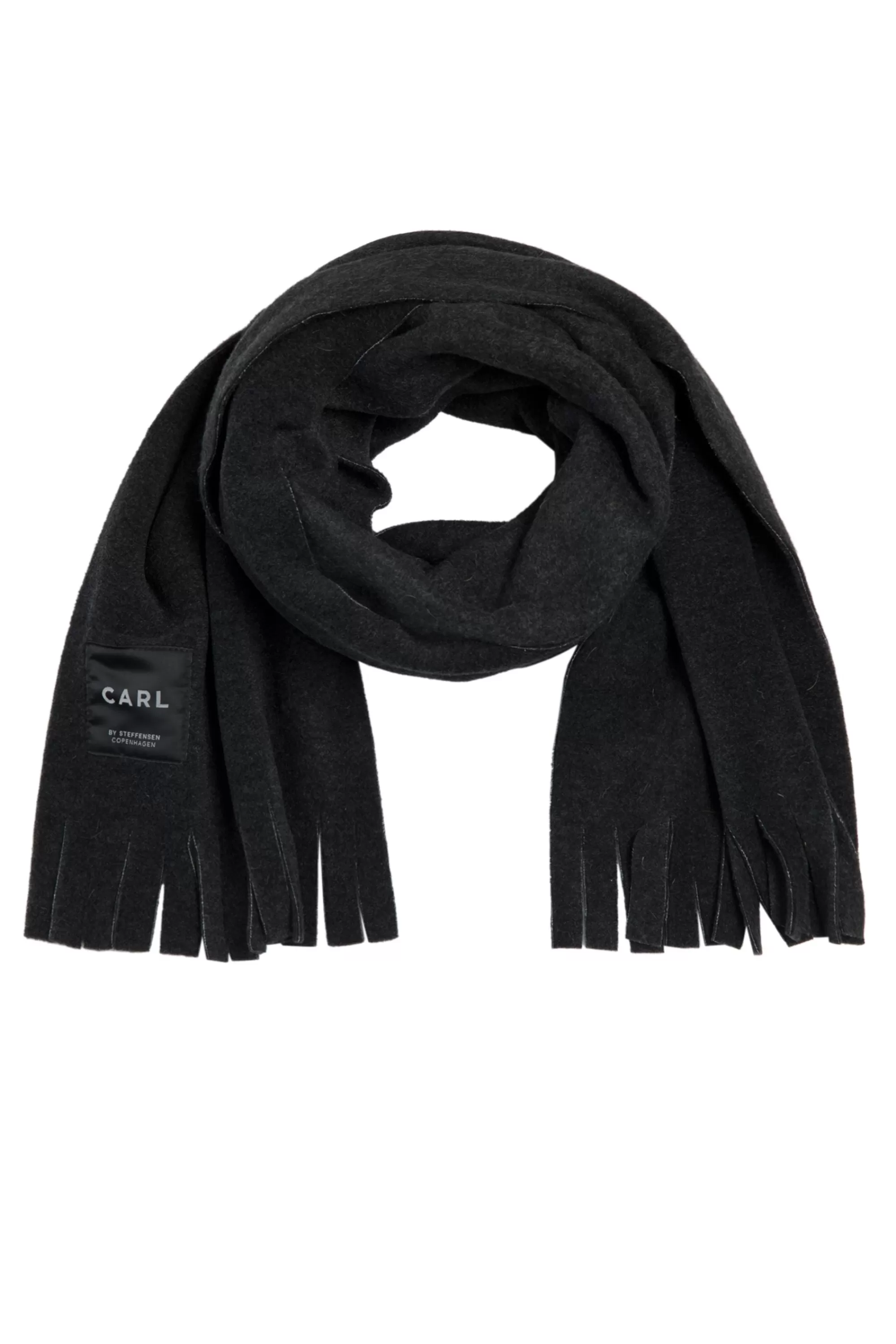 Henriette Steffensen Copenhagen SCHAL M/ FRANSEN | 1006 SOFT BLACK Online