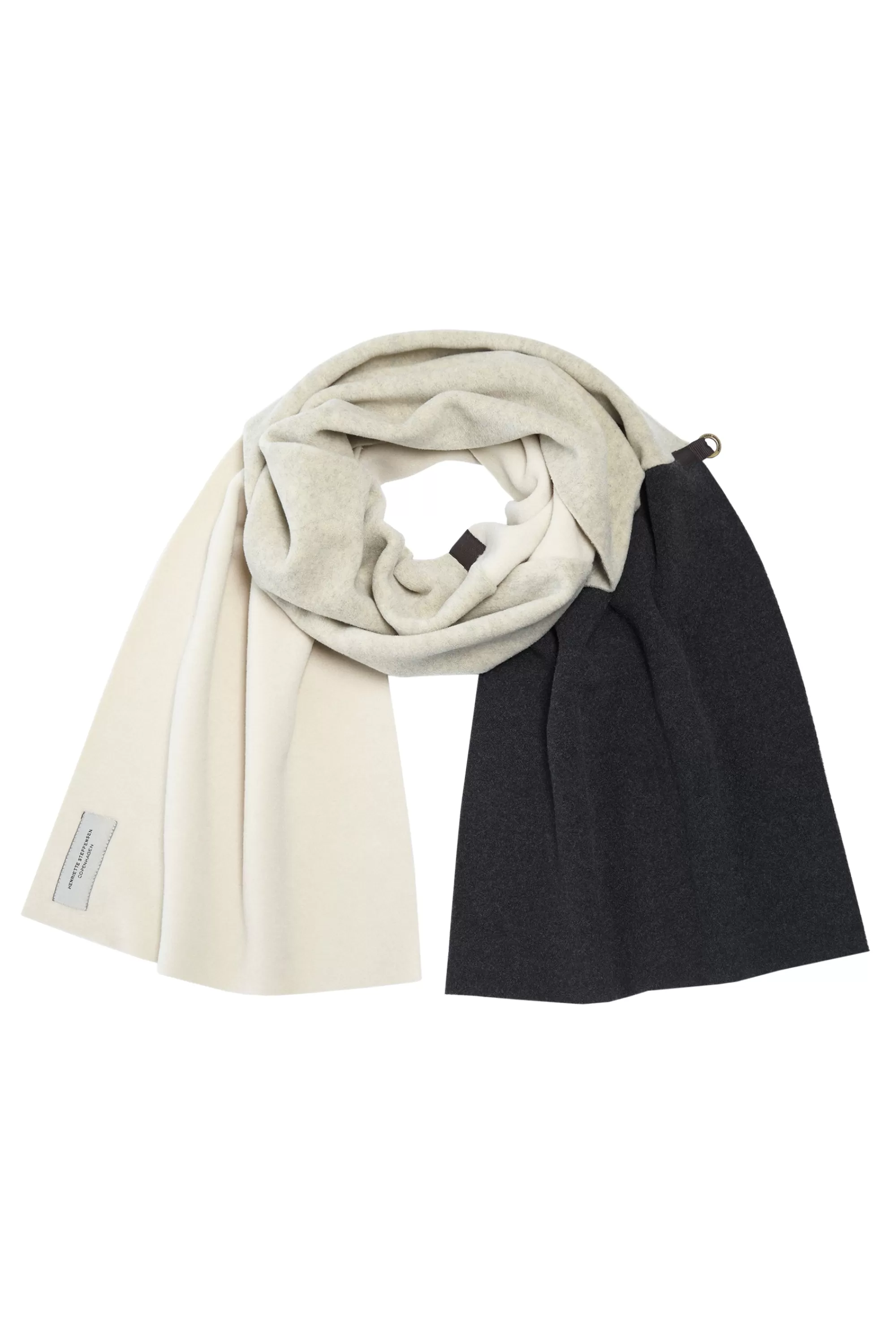 Henriette Steffensen Copenhagen SCHAL PATCH | 4094 SOFT BLACK/SAND/KIT Cheap
