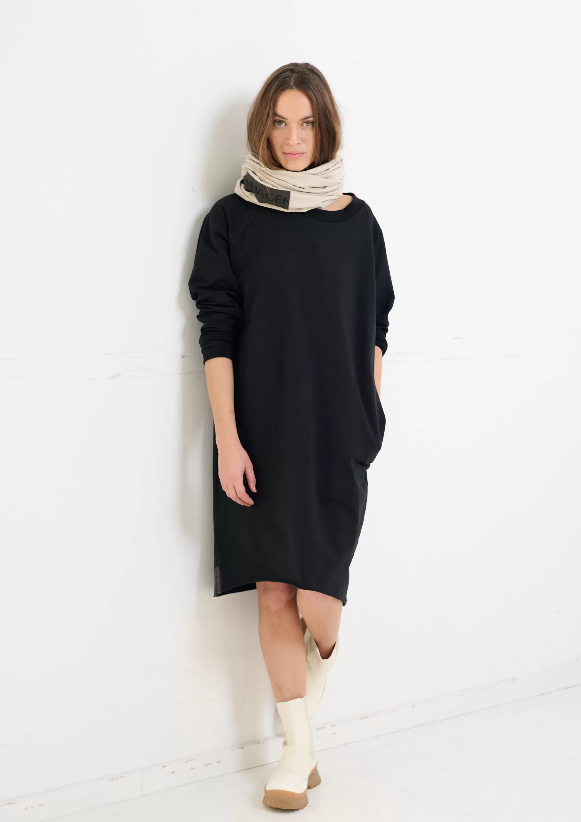 Henriette Steffensen Copenhagen SWEAT KLEID | 73004 BLACK Best