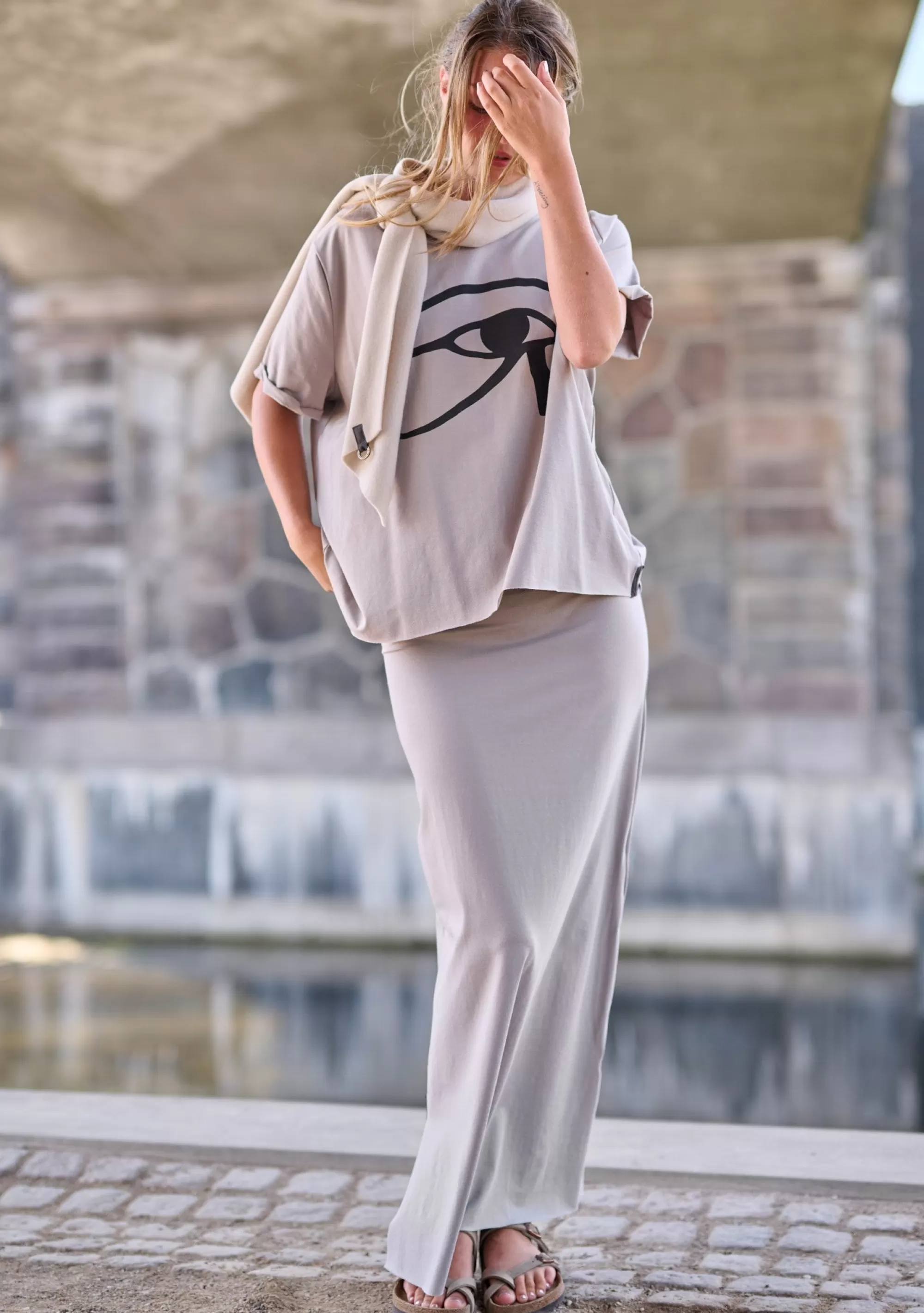 Henriette Steffensen Copenhagen TEE EYE PRINT | 96086 SAND Store