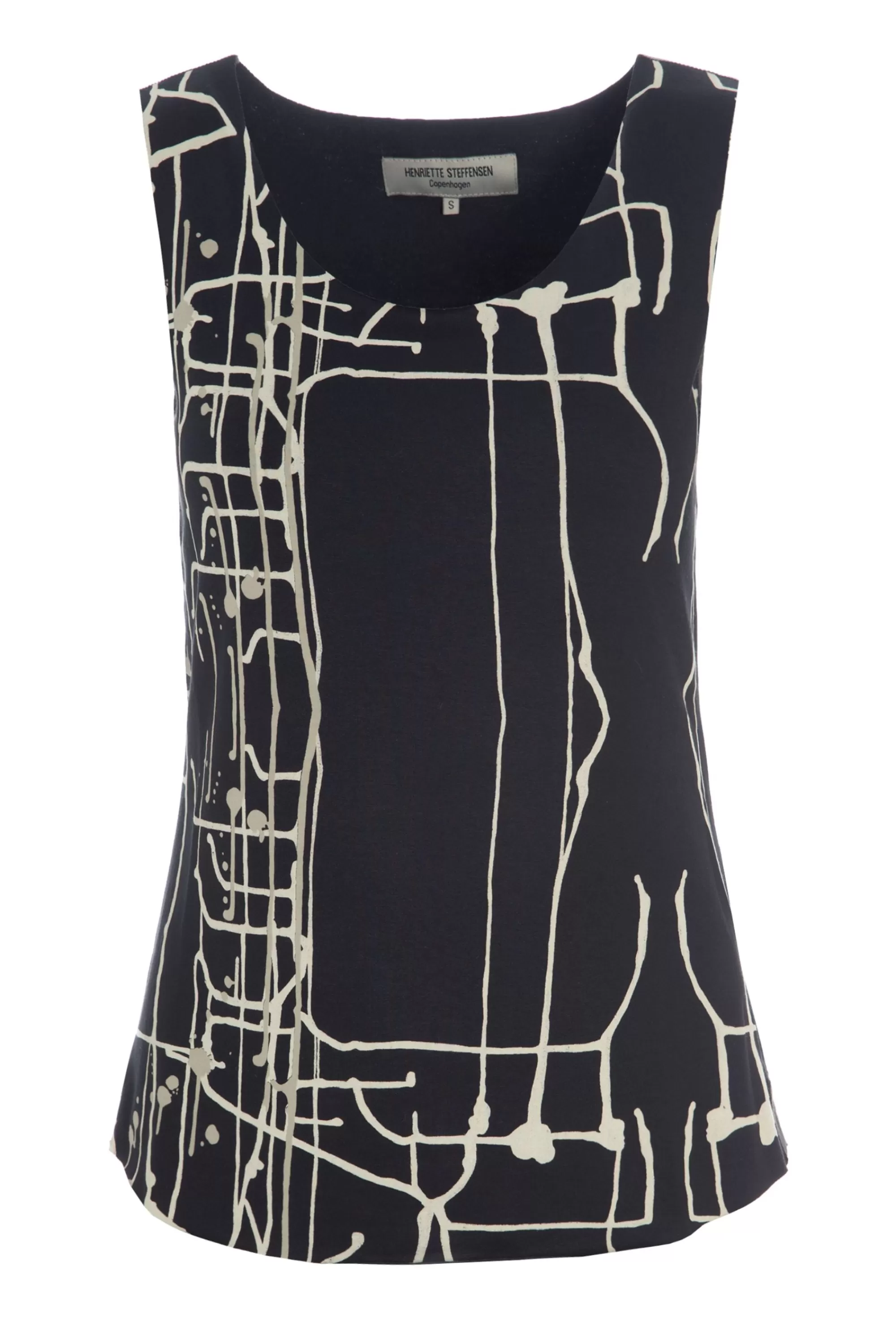 Henriette Steffensen Copenhagen TOP | 96041 ART PRINT BLACK New