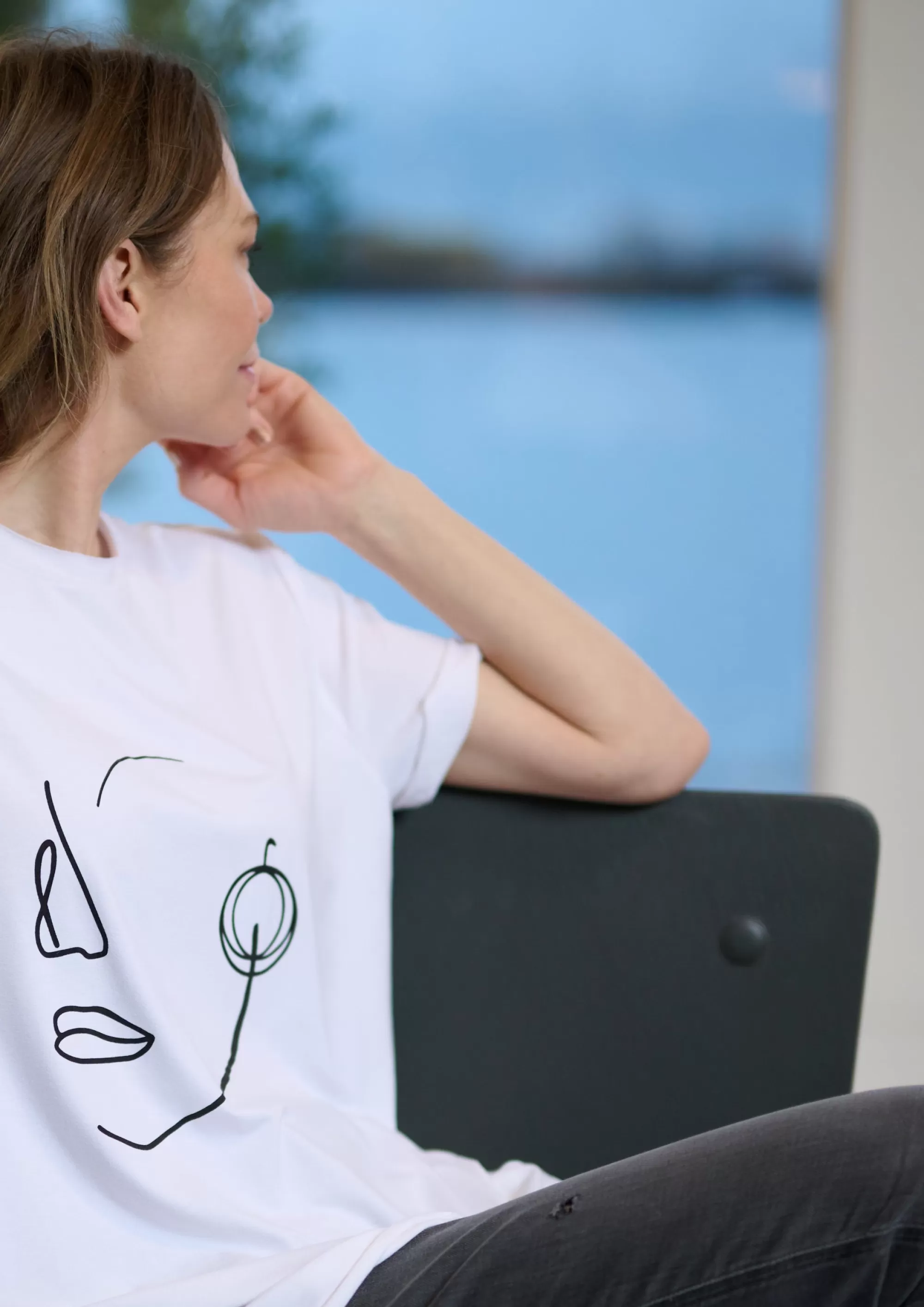Henriette Steffensen Copenhagen T-SHIRT FACE IT | 96089 WHITE Shop