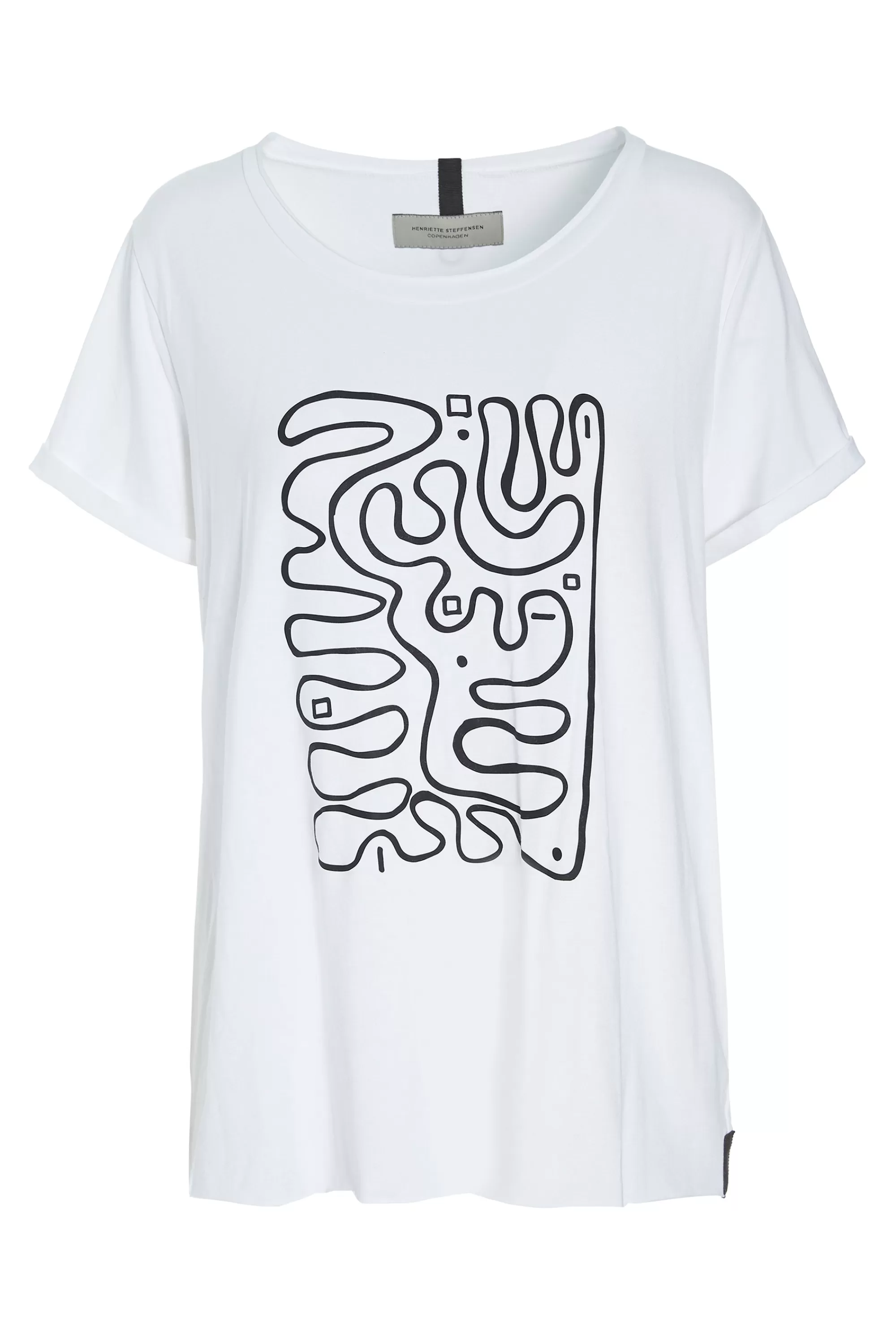 Henriette Steffensen Copenhagen T-SHIRT MIT GRAFIKDRUCK | 96063 WHITE Discount