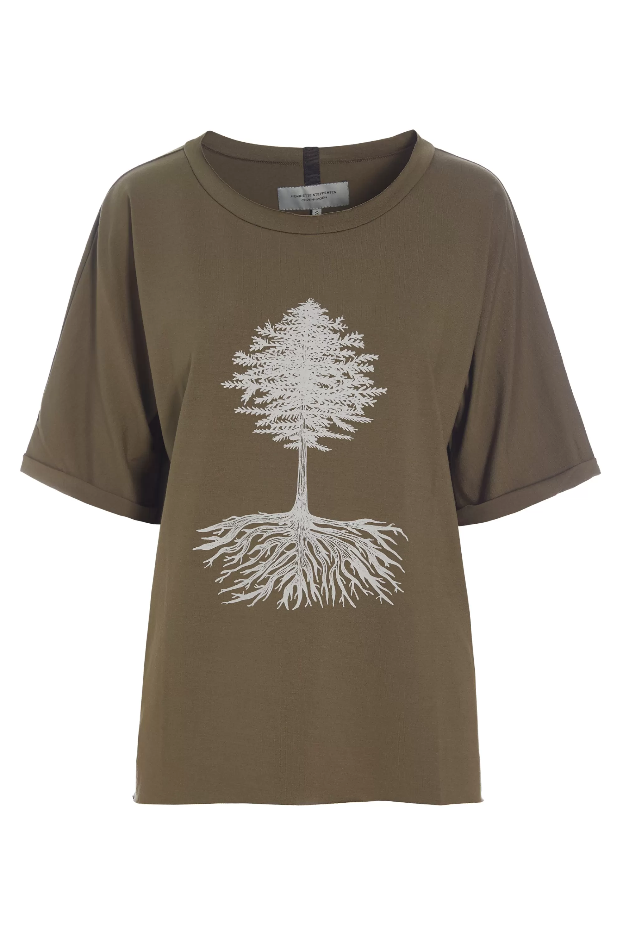 Henriette Steffensen Copenhagen T-SHIRT MIT GRAFIKDRUCK | 96064P BARK Cheap