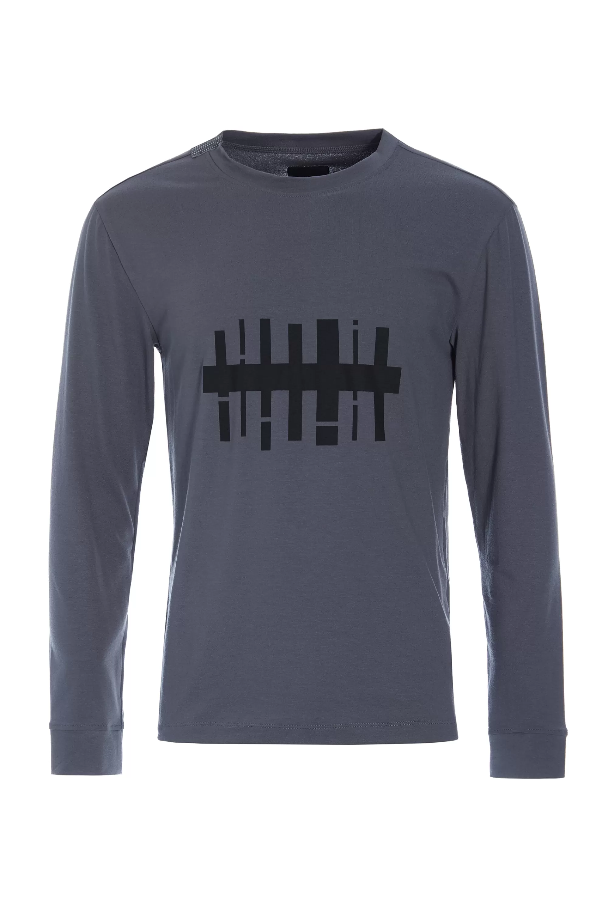 Henriette Steffensen Copenhagen T-SHIRT MIT GRAFIKDRUCK & LANGEN ÄRMELN | 1019CP GREY Hot