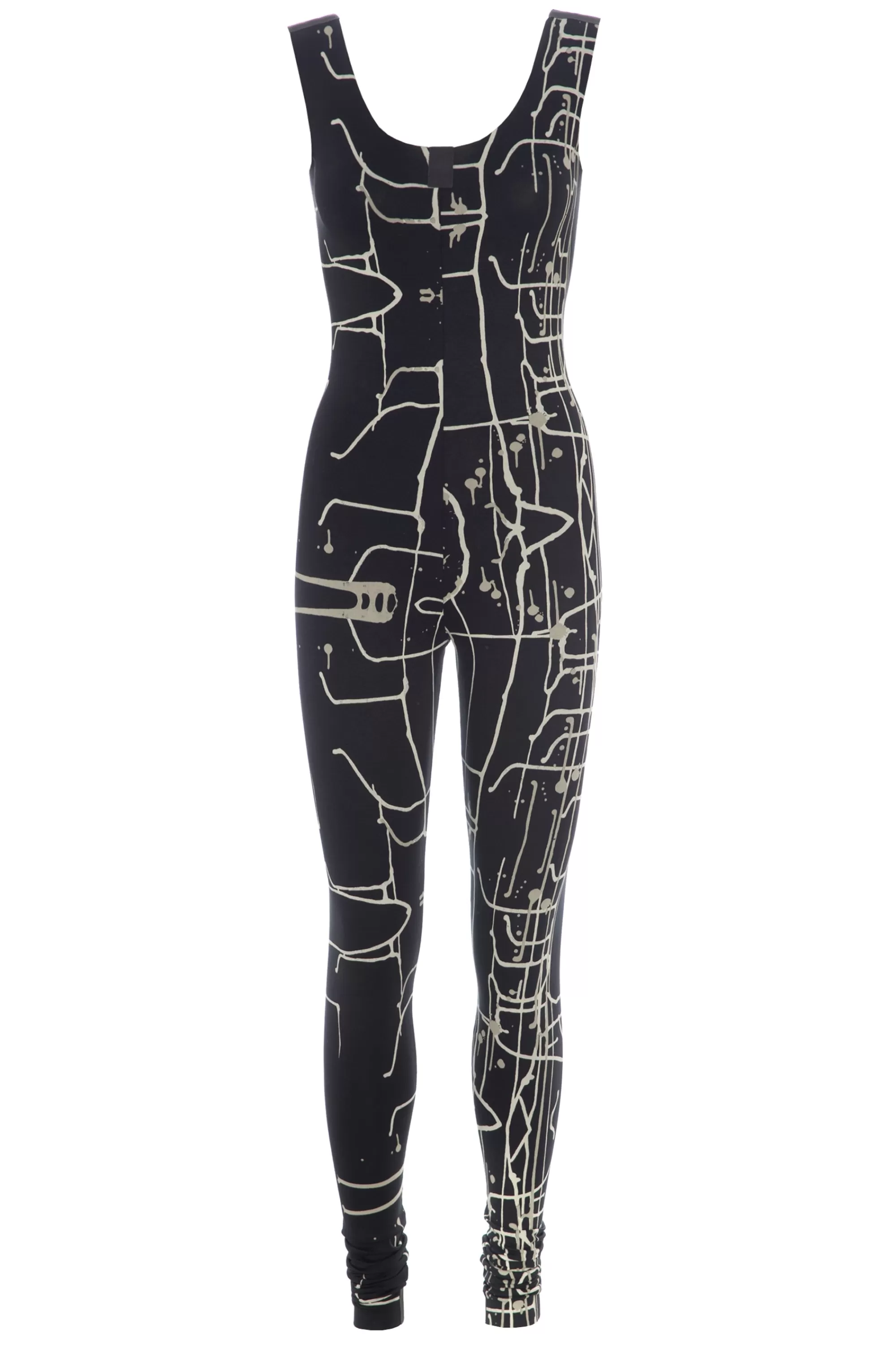 Henriette Steffensen Copenhagen YOGA JUMPSUIT | 99010 ART PRINT BLACK Best Sale